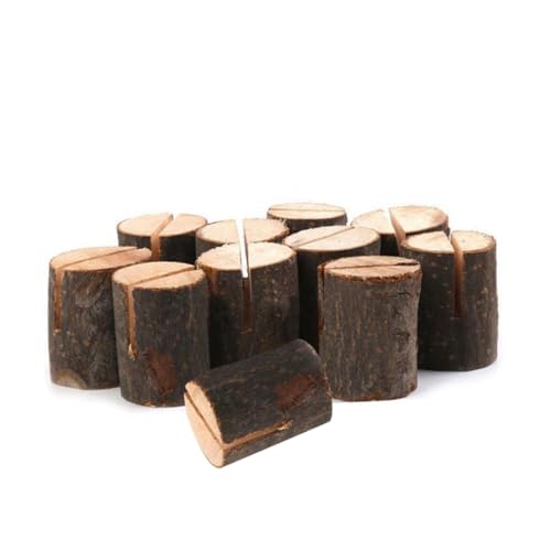 Veemoon 12 Stück Teiliges Holzstück Memo stand mit Natürlicher Rinde Vielseitiger Kartenhalter für Tischkarten Menükarten und Fotos für Hochzeitsdeko Party und Büroorganisation Veemoon 12 Stück Teiliges Holzstück Memo stand mit Natürlicher Rinde Vielseitiger Kartenhalter für Tischkarten Menükarten und Fotos für Hochzeitsdeko Party und Büroorganisation von Veemoon