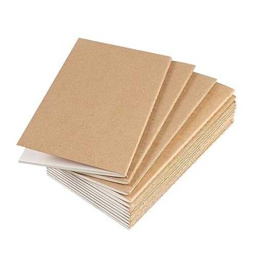 Veemoon 12 Stück Teiliges Kraftpapier Notizbuch Leere für Reisen Schreiben Zeichnen Retro Journal für Kreative Ideen und Erinnerungen von Veemoon