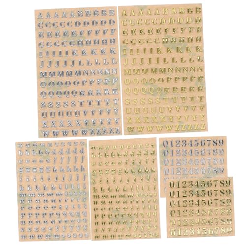 Veemoon 12 Stück Teiliges Mini Buchstaben Zahlen aufkleber Selbstklebend Klare Alphanumerische Muster Vielseitig für Scrapbooking Nagelkunst DIY Dekorationen Rückstandsfrei Haftend für von Veemoon