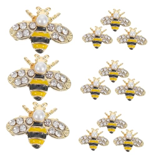Veemoon 12 Stück Teiliges Nagel Deko Bienen Charms aus Legierung mit Glitzer Nail Art Schmuck für Kreative DIY Nägel und Nailart Liebhaber Niedliche Bienenform Nagelzubehör Veemoon 12 Stück Teiliges Nagel Deko Bienen Charms aus Legierung mit Glitzer Nail Art Schmuck für Kreative DIY Nägel und Nailart Liebhaber Niedliche Bienenform Nagelzubehör von Veemoon