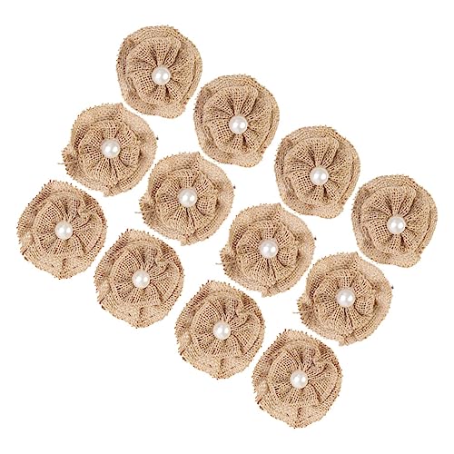 Veemoon 12 Stück Teiliges Set Natürliche Juteblumen mit Perlen Handgefertigte Textur Vielseitige Hochzeitsdeko DIY Bastelaccessoires für Party und Wohnraumgestaltung Veemoon 12 Stück Teiliges Set Natürliche Juteblumen mit Perlen Handgefertigte Textur Vielseitige Hochzeitsdeko DIY Bastelaccessoires für Party und Wohnraumgestaltung von Veemoon