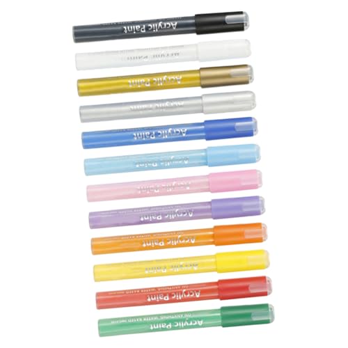 Veemoon 12 Stück Teiliges Wasserfarben Marker Kreative Zeichenstifte für Schüler Künstler und Scrapbooking Ergonomisch und Tragbar für Malen und Zeichnen von Veemoon