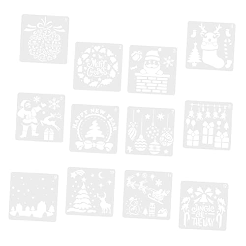 Veemoon 12 Stück Teiliges Weihnachts Malschablonen Robustem Wasserdichtem Wiederverwendbare DIY Zeichenvorlagen für Basteln Scrapbooking Karten und Papierprojekte Veemoon 12 Stück Teiliges Weihnachts Malschablonen Robustem Wasserdichtem Wiederverwendbare DIY Zeichenvorlagen für Basteln Scrapbooking Karten und Papierprojekte von Veemoon