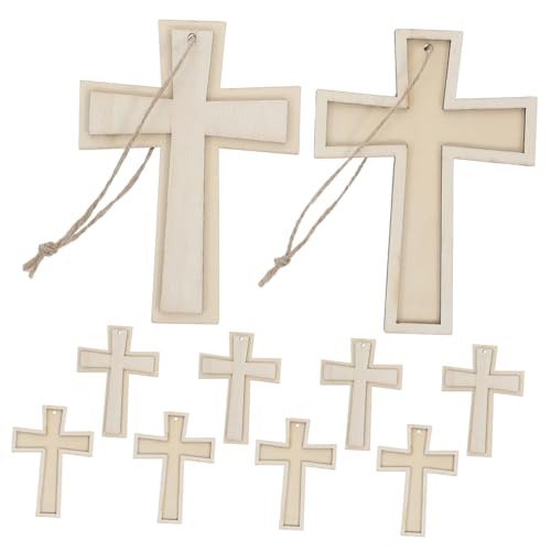 Veemoon 12 Stück Unlackierte Holzkreuz-ornamente Für Kinder, Diy-bastelprojekte, Leere Holzformen Für Heimdekoration, Kirchendekoration Veemoon 12 Stück Unlackierte Holzkreuz-ornamente Für Kinder, Diy-bastelprojekte, Leere Holzformen Für Heimdekoration, Kirchendekoration von Veemoon