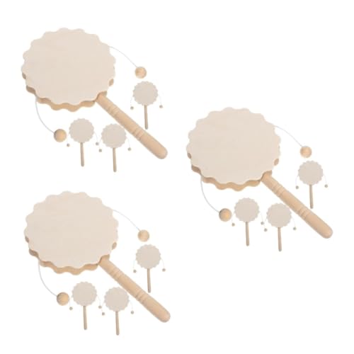Veemoon 12 Stück Unvollendete Holz Rasseltrommel DIY Malset für Handbemaltes Musikinstrument Bastelspielzeug mit Glatter Oberfläche und Sicherem Design zur Kreativität und Feinmotorik Veemoon 12 Stück Unvollendete Holz Rasseltrommel DIY Malset für Handbemaltes Musikinstrument Bastelspielzeug mit Glatter Oberfläche und Sicherem Design zur Kreativität und Feinmotorik von Veemoon