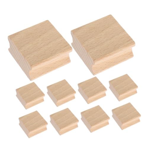 Veemoon 12 Stück hölzernes Siegel DIY -Stempel DIY Schnitzstempel Handbuch Stempelsiegel DIY Craft Tool Stempel zum Selbermachen Briefmarken für Scrapbooking Scrapbook-Siegel Holz von Veemoon