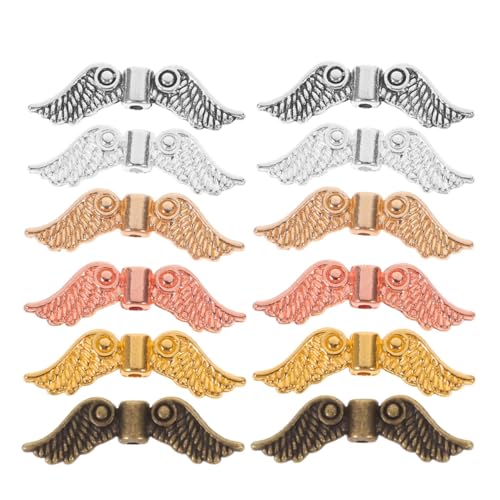 Veemoon 120 Stück Teiliges Flügel Anhänger Spacer Perlen Langlebige Zinklegierung für DIY Schmuckherstellung Wie Armbänder Halsketten und Ohrringe Modische Flügelform Charms für Veemoon 120 Stück Teiliges Flügel Anhänger Spacer Perlen Langlebige Zinklegierung für DIY Schmuckherstellung Wie Armbänder Halsketten und Ohrringe Modische Flügelform Charms für von Veemoon