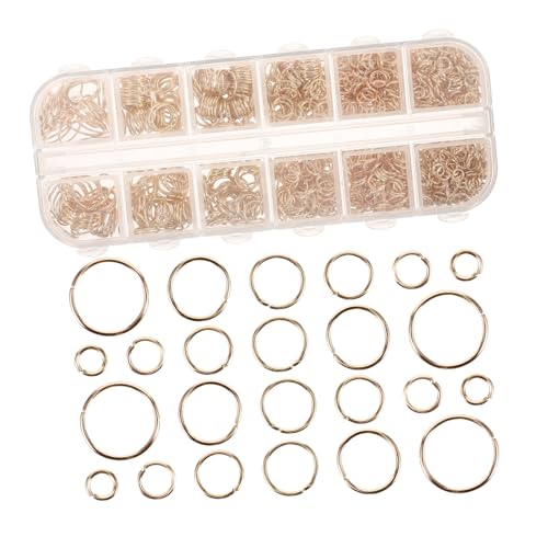 Veemoon 1200 Stück Armband Spaltring Sprungringe Schlüssel Biegeringe Für Schmuck Rundsteckverbinder Halskette Reparatur Biegering Eiserne Biegeringe Spaltring Für Diy-schmuck Golden Eisen von Veemoon