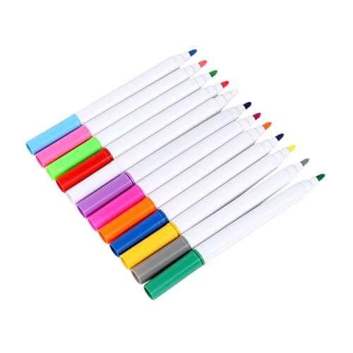 Veemoon 12Stücke Abwaschbare Neon Marker für Wiederverwendbare Kreidestifte für LED Schreibtafeln Acryltafeln und Zeichnen und Doodlen Lebendigen von Veemoon