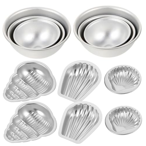 Veemoon 12Stücke DIY Seifenform Cartoon Badeseifenformen Halbkugel Aluminiumform für Seifen und Badebomben für Anfänger und Profis Einfache Handhabung von Veemoon