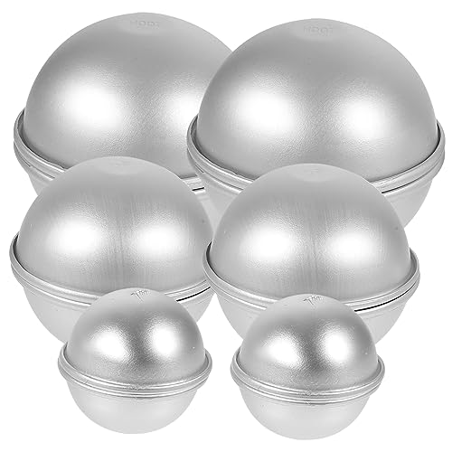 Veemoon 12Stücke Halbe Runde Kugel Badebomben Form DIY Backzubehör Für Kerzenherstellung Aluminiumlegierung Badeformen Für Badezusätze Und Badeerlebnis von Veemoon