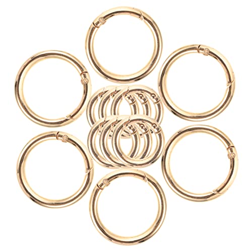 Veemoon 12Stücke Runde Federringe für DIY Schlüsselanhänger O Ringe Karabiner Goldfarbene Schnappschnallen Einfach zu Verwenden und Robust Handtaschen Veemoon 12Stücke Runde Federringe für DIY Schlüsselanhänger O Ringe Karabiner Goldfarbene Schnappschnallen Einfach zu Verwenden und Robust Handtaschen von Veemoon