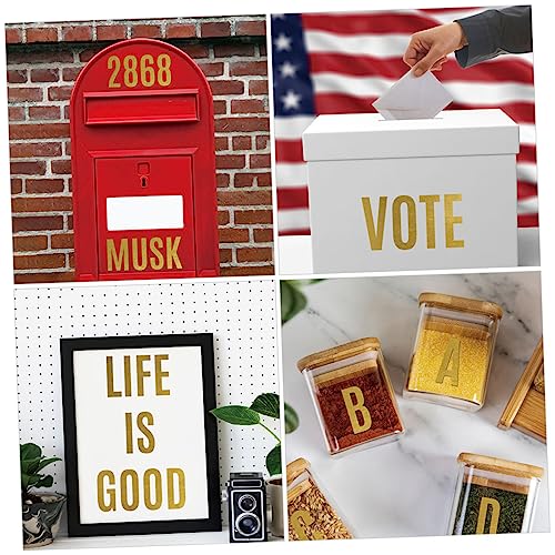 Veemoon 12Stücke Selbstklebende Alphabet Aufkleber für DIY Bastelprojekte Goldene für Scrapbooking Grußkarten Geschenkanhänger und Mehr von Veemoon