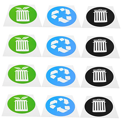Veemoon 12Stücke Selbstklebende Mülltrennungsaufkleber für Abfallbehälter Recycling Sticker zur Müllsortierung und Praktisch für Innen und Außenbereiche Veemoon 12Stücke Selbstklebende Mülltrennungsaufkleber für Abfallbehälter Recycling Sticker zur Müllsortierung und Praktisch für Innen und Außenbereiche von Veemoon