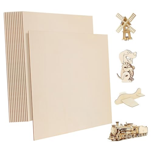 Veemoon 12Stücke Unbearbeitete Holzplatten für DIY Bastelprojekte Leere Holzquadrate zum Malen Modellieren und Gravieren Vielseitig Einsetzbar für Kreative Arbeiten Veemoon 12Stücke Unbearbeitete Holzplatten für DIY Bastelprojekte Leere Holzquadrate zum Malen Modellieren und Gravieren Vielseitig Einsetzbar für Kreative Arbeiten von Veemoon