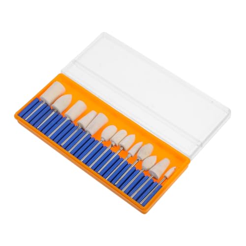 Veemoon 13-Teiliges Set Schleifkopf-Set Bohrer-Schleifset Mini-Polierer Polierkegel für Bohrer Polierset für Aluminium Gummi-Polier-Bits Polierwerkzeuge Polierpad bohren Polierkopf wolle von Veemoon