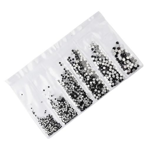 Veemoon 1364 Stück Teiliges Nageldesign Strasssteine Schwarz Flachrückige Glassteine für DIY Maniküre Nail Art Supplies Damen Nail Ornament Langlebig Leicht Veemoon 1364 Stück Teiliges Nageldesign Strasssteine Schwarz Flachrückige Glassteine für DIY Maniküre Nail Art Supplies Damen Nail Ornament Langlebig Leicht von Veemoon