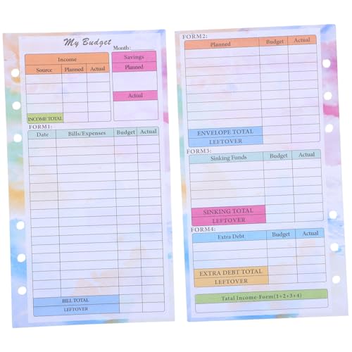 Veemoon 14 Blatt Planerordner Ringbuch Einsätze Planungszubehör preisgünstige Ordnereinlagen Planer-Nachfüllungen Budgetplaner und Monatsrechnungsorganisator Brieftaschenplaner Papier von Veemoon