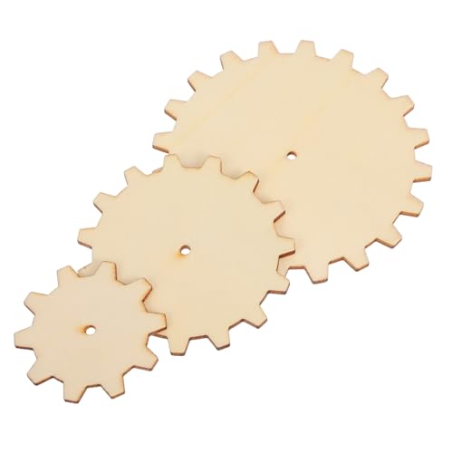 Veemoon 15 Stück DIY Holzscheiben Gear Bastelset für Unvollendete Holzstücke zum Malen und Kreativen Projekten Bastelbedarf für Heimdekoration von Veemoon
