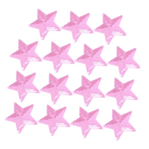 Veemoon 15 Stück Fünf-Punkte-Sternpatch mit Pailletten Sternenpatch aufnähen Aufnäher mit Sternstickerei Kleiderflicken in Sternform bestickte Stoffaufkleber das Haustier Rosa Veemoon 15 Stück Fünf-Punkte-Sternpatch mit Pailletten Sternenpatch aufnähen Aufnäher mit Sternstickerei Kleiderflicken in Sternform bestickte Stoffaufkleber das Haustier Rosa von Veemoon