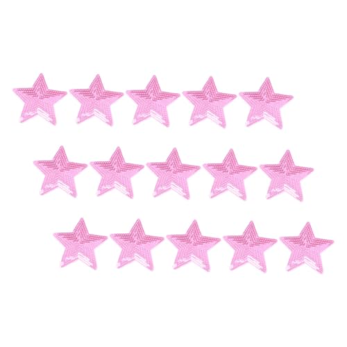 Veemoon 15 Stück Fünf-punkte-sternpatch Mit Pailletten Diy -reparaturdekoration Bag Star Patches Paillettenbestickter Aufnäher Patches Mit Sternenapplikationen Das Haustier Rosa von Veemoon