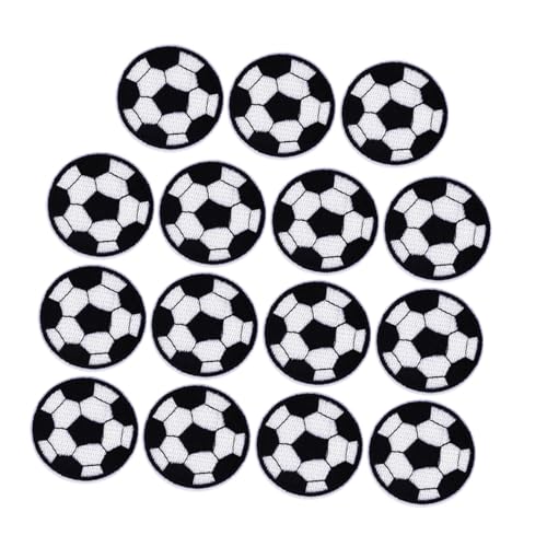Veemoon 15 Stück Fußball-Aufkleber Flecken Fußball Patches zum Aufnähen Sport Männer Fußball Patches nähen fußball stickerheft fußball-fanartikel Kleidungsstickpatch Fußball-Stoffpatch von Veemoon