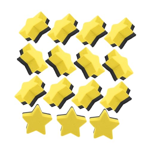Veemoon 15 Stück Pentagramm-radiergummi Magnetischer Whiteboard -radiergummi Planke Tipp Gekneteter Radiergummi Büro-trockenlöscher Gummi-radiergummis Weiß Filzstoff Yellow von Veemoon