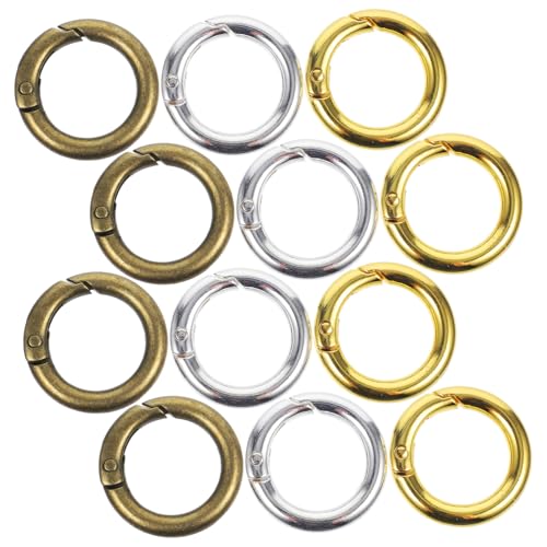 Veemoon 15 Stück Runde Feder O Ringe Schlüsselanhänger Clips Farbige Karabiner für DIY Schmuck Taschen und Schlüssel Antikem Bronze Gold und Silber Veemoon 15 Stück Runde Feder O Ringe Schlüsselanhänger Clips Farbige Karabiner für DIY Schmuck Taschen und Schlüssel Antikem Bronze Gold und Silber von Veemoon