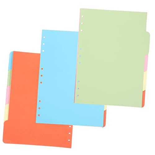 Veemoon 15 Stück Schneidblatt-Papier Teiler Buchseite Separator Pads trennstreifen für ordner notizbuch register schnellhefter Ordnertrenner Trennblätter für Papierordner Weißer Karton von Veemoon