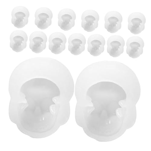 Veemoon 15 Stück Teiliges Silikon-schädel-formset für Epoxidharz Schmuckherstellung Langlebig Einfach Entformbar Vielseitig für DIY Anhänger Kerzen Wachs für Halloween Bastelprojekte Veemoon 15 Stück Teiliges Silikon-schädel-formset für Epoxidharz Schmuckherstellung Langlebig Einfach Entformbar Vielseitig für DIY Anhänger Kerzen Wachs für Halloween Bastelprojekte von Veemoon