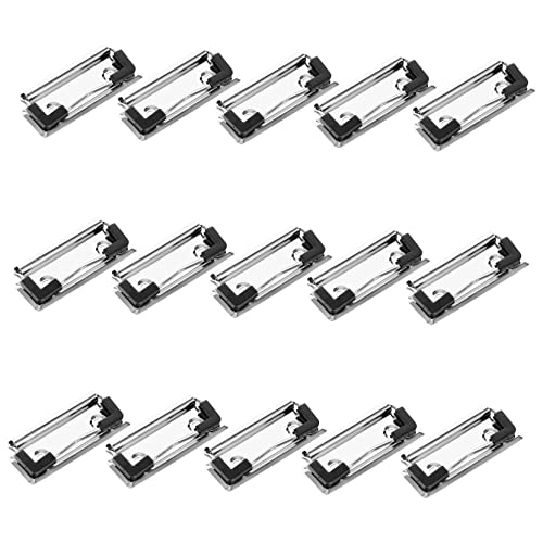 Veemoon 15 Stück Tragbarer Metallclip -Set Clipboard-Clips montierbar Heftklammern groß Zurück basteln bastelset Dateiordner Clips Metall Metallclips vernickelt Silver von Veemoon