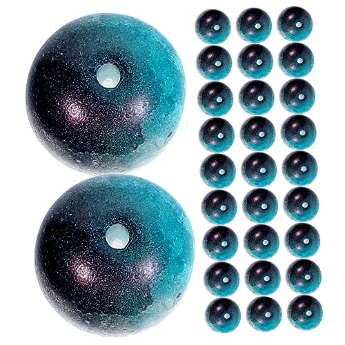 Veemoon 150 Stück Glasperlen für Schmuckherstellung Runde DIY Bastelperlen Blau Schwarz für Armbänder und Hochwertige Glasperlen zum Auffädeln und Basteln von Veemoon