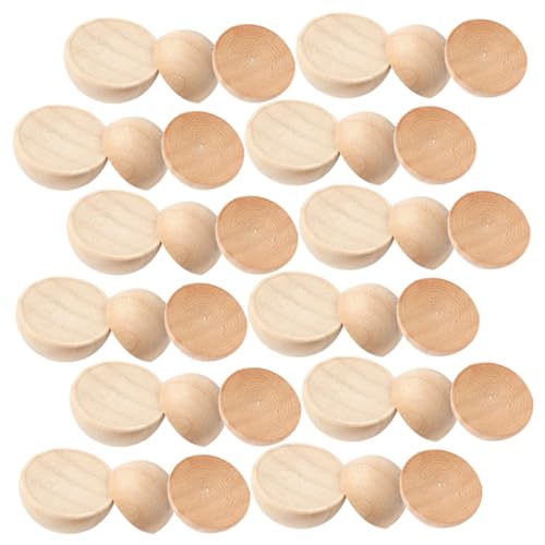 Veemoon 150 Stück Halbrunde Holzkugeln Natur Unbehandelte Holzperlen für DIY Schmuck Handwerk Basteln Halbe Bastelperlen ohne Bohrung für Armbänder Feder Dekoration Veemoon 150 Stück Halbrunde Holzkugeln Natur Unbehandelte Holzperlen für DIY Schmuck Handwerk Basteln Halbe Bastelperlen ohne Bohrung für Armbänder Feder Dekoration von Veemoon