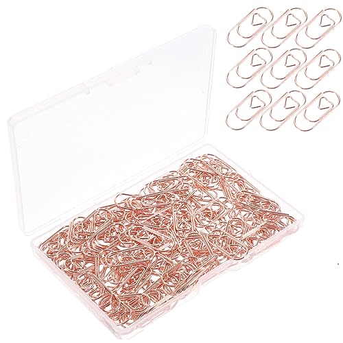 Veemoon 150 Stück Mini-Liebes-Büroklammern Büroklammern süß Büroklammern Bindeklammern scrapbooking zubehör schreibtisch dekoration Büroklammern kreativ kleine Büroklammer Metall Rose Gold von Veemoon
