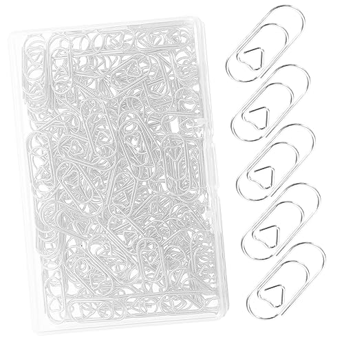 Veemoon 150 Stück Mini-Liebes-Büroklammern Mini-Büroklammern farbig große Büroklammern bookmarks scrapbooking zubehör Büroklammern für Dokumentenpapier Büroklammern klein Metall Silver von Veemoon
