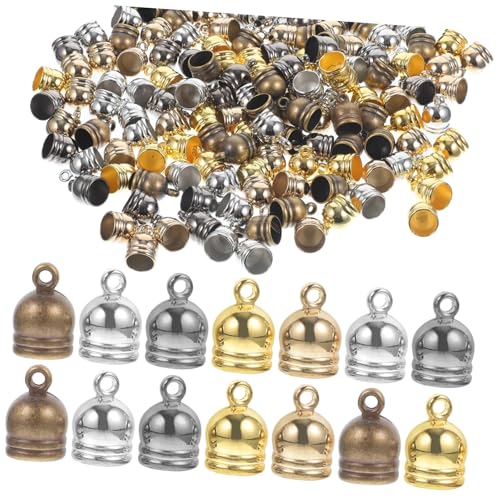 Veemoon 150 Stück Teiliges Cord Stopper Endkappen für DIY Schmuckherstellung Innendurchmesser Geeignet für Armband Halskette Quasten Bastelperlen Einfach zu Befestigen für Armbänder Veemoon 150 Stück Teiliges Cord Stopper Endkappen für DIY Schmuckherstellung Innendurchmesser Geeignet für Armband Halskette Quasten Bastelperlen Einfach zu Befestigen für Armbänder von Veemoon