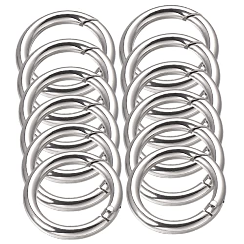 Veemoon 15Stücke Feder Ringe Schlüsselbundringe Zinklegierung Runde Karabiner Für Schlüsselanhänger DIY Projekte Und Taschen Rostbeständig Und Langlebig Hypoallergen von Veemoon