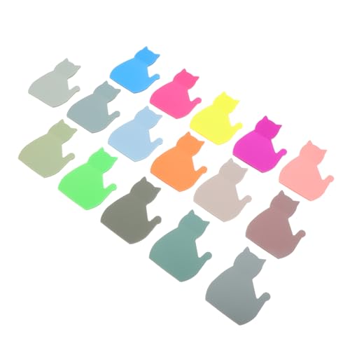 Veemoon 16 Stück Haftnotiz Katzennotenpolster klebrige kurze Notiz süße Katzenplaner -Aufkleber Katzen -Memo -Notizen Nettes Katzenplanerzubehör kawaii Notizblock Papier von Veemoon