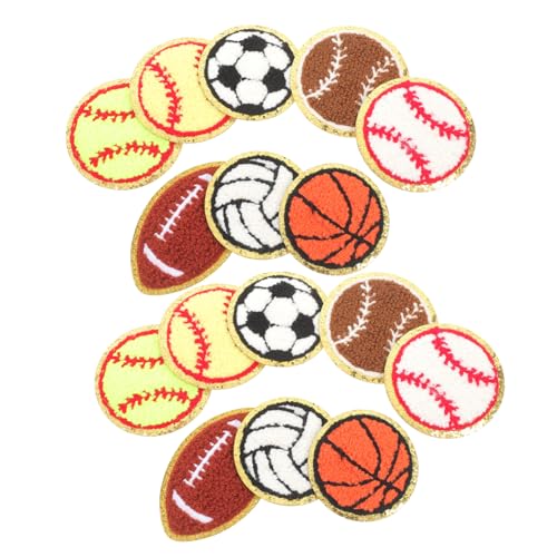 Veemoon 16 Stück Hutaufnäher für den Haushalt dekoration rucksäcke Verzierungen Patches rücksäcke stickerei Aufnäher für Sportbälle für den Haushalt Kleiderflicken aufbügeln Chenille von Veemoon