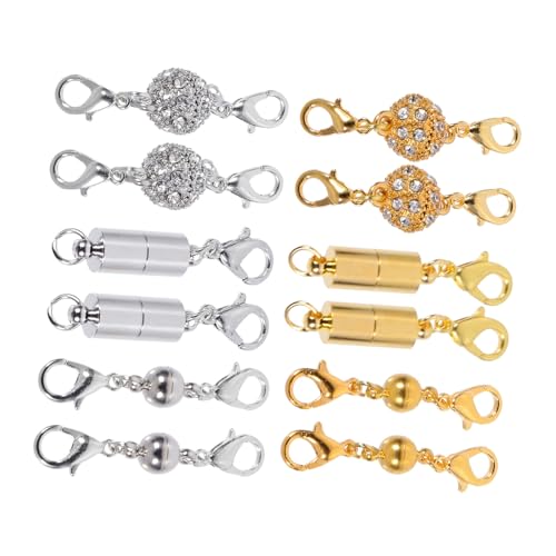 Veemoon 16 Stück Teiliges DIY Magnetverschluss Runde Magnetische Verbindungselemente in Gold und Silber Praktische Schmuckverschluss Zubehör für Halsketten Armbänder Einfach zu Befestigen Veemoon 16 Stück Teiliges DIY Magnetverschluss Runde Magnetische Verbindungselemente in Gold und Silber Praktische Schmuckverschluss Zubehör für Halsketten Armbänder Einfach zu Befestigen von Veemoon