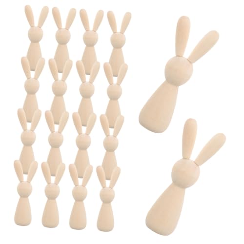 Veemoon 16 Stück Teiliges Holz Kaninchen zum Bemalen Naturbelassene DIY Holzfiguren mit Glatten Kanten Sichere und Robuste Tischdekoration für Bastelprojekte und Wohnraumgestaltung Veemoon 16 Stück Teiliges Holz Kaninchen zum Bemalen Naturbelassene DIY Holzfiguren mit Glatten Kanten Sichere und Robuste Tischdekoration für Bastelprojekte und Wohnraumgestaltung von Veemoon