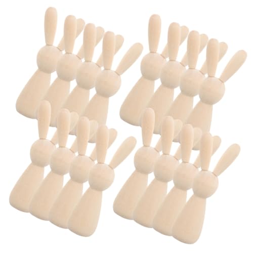 Veemoon 16 Stück Teiliges Holzhasen zum Bemalen Unvollendete DIY Holzfiguren Stabilem Holz Glatte Oberfläche Sichere Kanten für Handwerk Wohnungsdeko Party und Büro Veemoon 16 Stück Teiliges Holzhasen zum Bemalen Unvollendete DIY Holzfiguren Stabilem Holz Glatte Oberfläche Sichere Kanten für Handwerk Wohnungsdeko Party und Büro von Veemoon