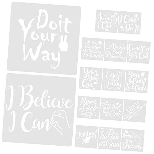 Veemoon 16 Stück Teiliges Inspirierende Malerschablonen Langlebigem Kunststoff Wiederverwendbar Vielseitig für DIY Scrapbooking Wandgestaltung Möbel und Kreative Kunstprojekte für Veemoon 16 Stück Teiliges Inspirierende Malerschablonen Langlebigem Kunststoff Wiederverwendbar Vielseitig für DIY Scrapbooking Wandgestaltung Möbel und Kreative Kunstprojekte für von Veemoon