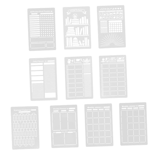 Veemoon 16 Stück Teiliges Pet-schablonen Journalplanung Wiederverwendbare Robuste Plastik-schablonen für Präzise Zeichnungen Geeignet für Tages- Wochen Monatskalender Scrapbooking und von Veemoon