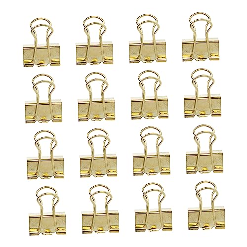 Veemoon 16 Stück Teiliges Set Elektropolierte Binder Clips Roségold Dekorative Büroklammern für Dokumente Rechnungen und Organisation Langlebige Metallklammern für Büro und Schule von Veemoon