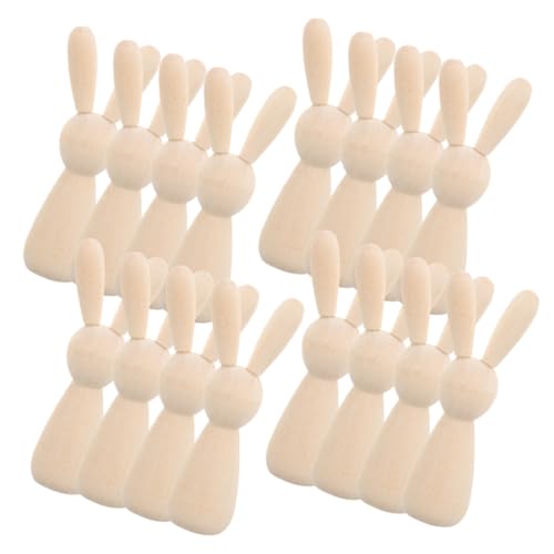 Veemoon 16 Stück Teiliges Unlackierte Holzhasen zum Bemalen DIY Holz Kaninchen Figuren Stabile Holztier Deko mit Glatten Kanten für Kreative Handwerksprojekte und Wohnraumgestaltung Veemoon 16 Stück Teiliges Unlackierte Holzhasen zum Bemalen DIY Holz Kaninchen Figuren Stabile Holztier Deko mit Glatten Kanten für Kreative Handwerksprojekte und Wohnraumgestaltung von Veemoon