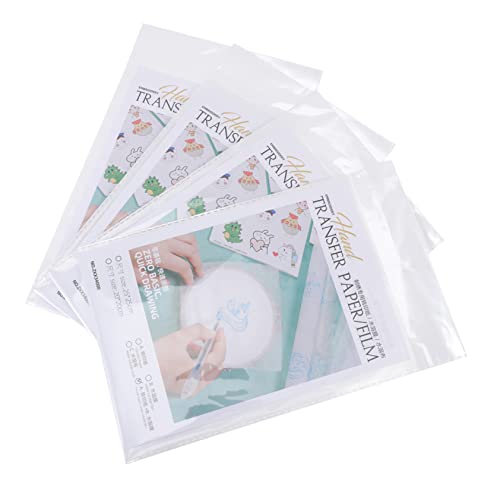 Veemoon 16 Stück Übertragen Sie papier Wasserlöslicher Film wasserlöslicher Stickfilm wasserlöslicher Stabilisator Stoff sauf tshirt tshirts DIY liefert Stickerei wasserlöslicher Film pva von Veemoon