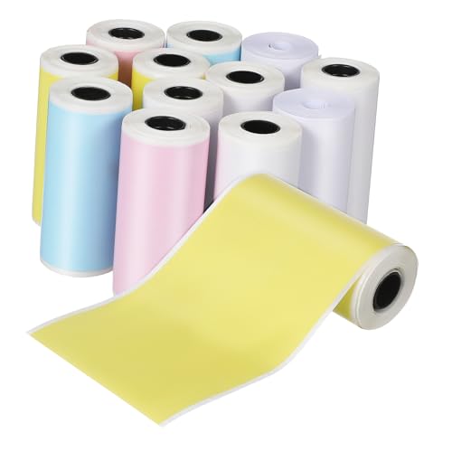 Veemoon 16Rollen Mini Druckerpapier Thermodrucker Etikettenpapier und Selbstklebende Aufkleber für Fotos und Notizen für Anwendungen von Veemoon