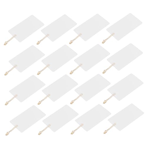 Veemoon 16Stücke Teiliges Acryl Korbetiketten für DIY Transparente Hängende Etiketten für Küche Büro und Vorratsorganisation Beschreibbar und Leicht zu Reinigen von Veemoon