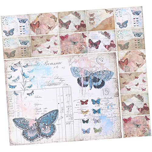 Veemoon 16Stücke Vintage Scrapbooking DIY Hintergrundpapier für Tagebücher und Handwerksmaterialien für Kreative Projekte und von Veemoon
